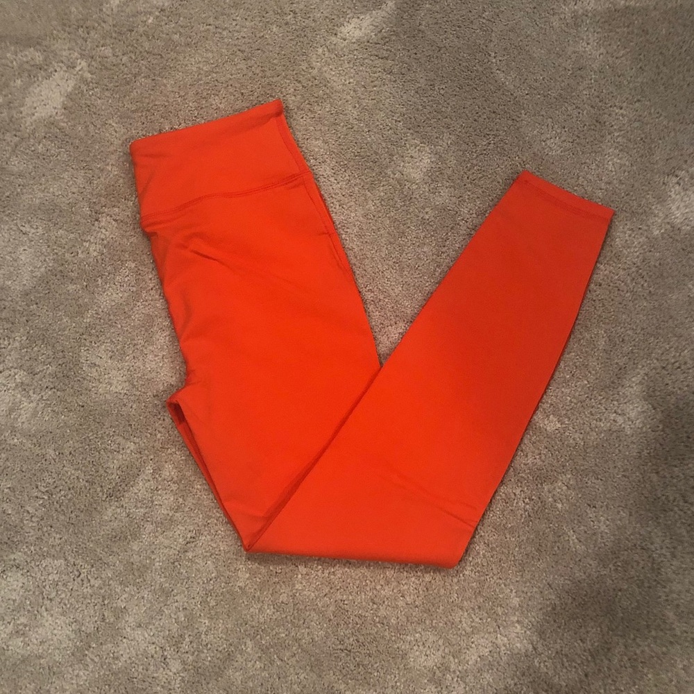 7/8 high-rise leggings in bright orange